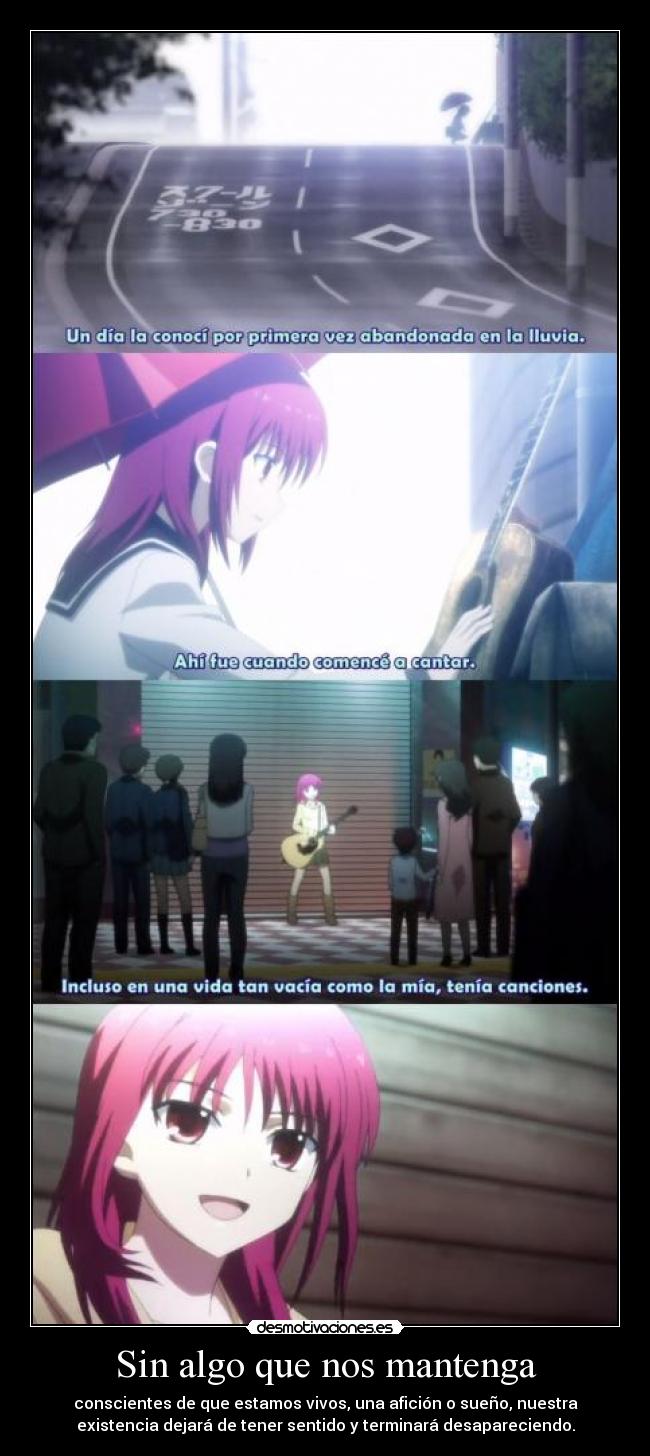 Sin algo que nos mantenga -