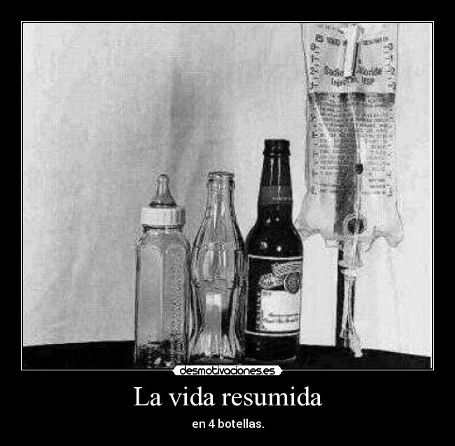 La vida resumida - en 4 botellas.