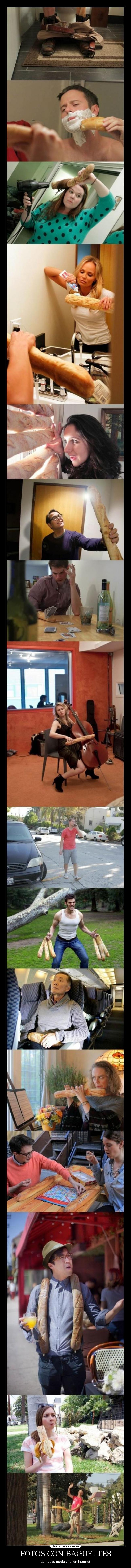 FOTOS CON BAGUETTES - La nueva moda viral en Internet