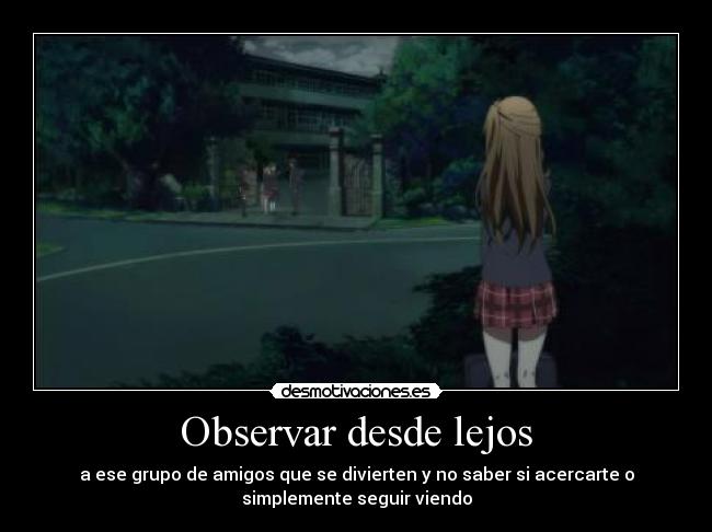 carteles anime chuunibyodemokoigashitai nibutani viendo nuevo club fantasia desde lejos doni desmotivaciones