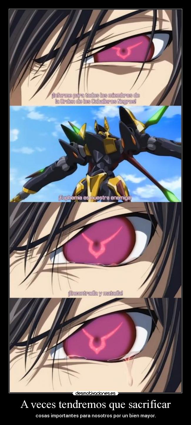carteles raptorhunters nigatsu harukaze anime manga otaku code geass lelouch britannia euphemia sacrificio desmotivaciones