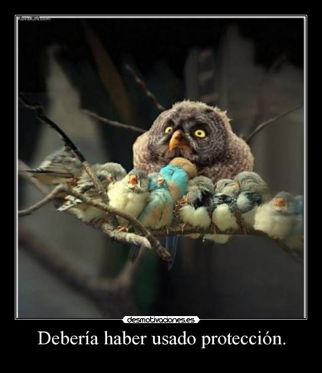 Debería haber usado protección. -