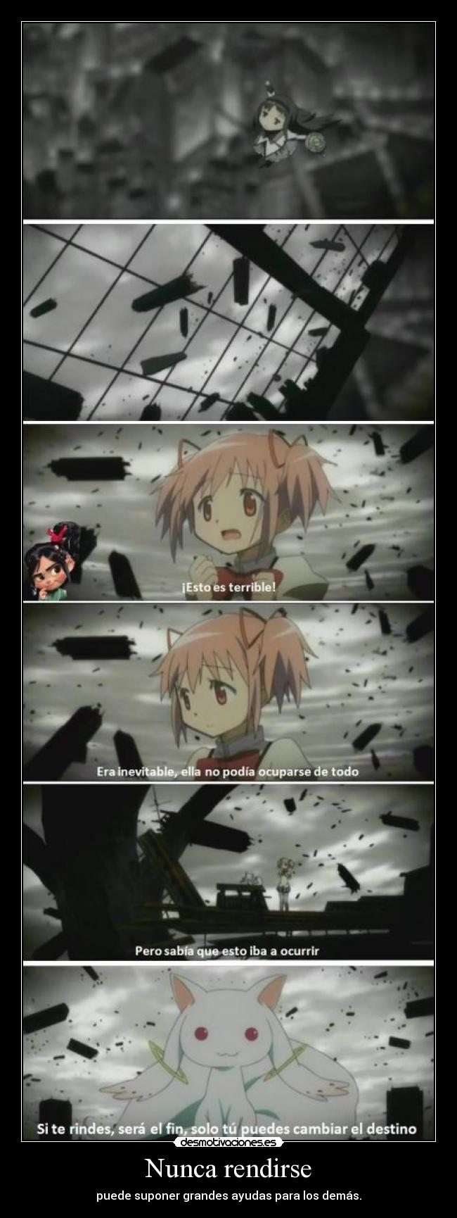 Nunca rendirse - puede suponer grandes ayudas para los demás.