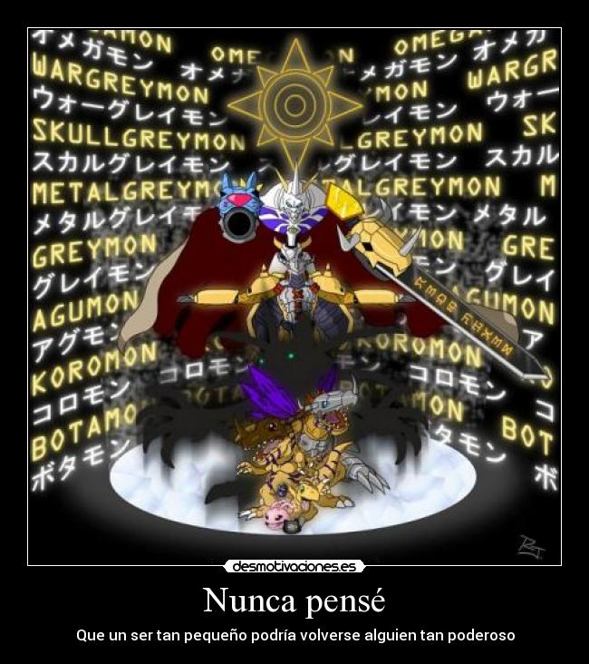 carteles digimon botamon koromon agumon greymon metalgreymon skullgreymon wargreymon omnimon desmotivaciones