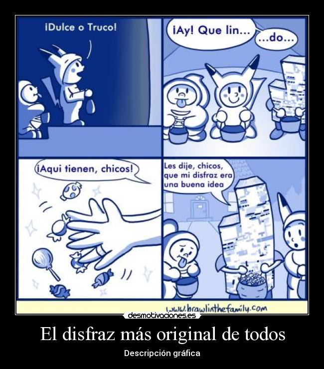 El disfraz más original de todos - Descripción gráfica