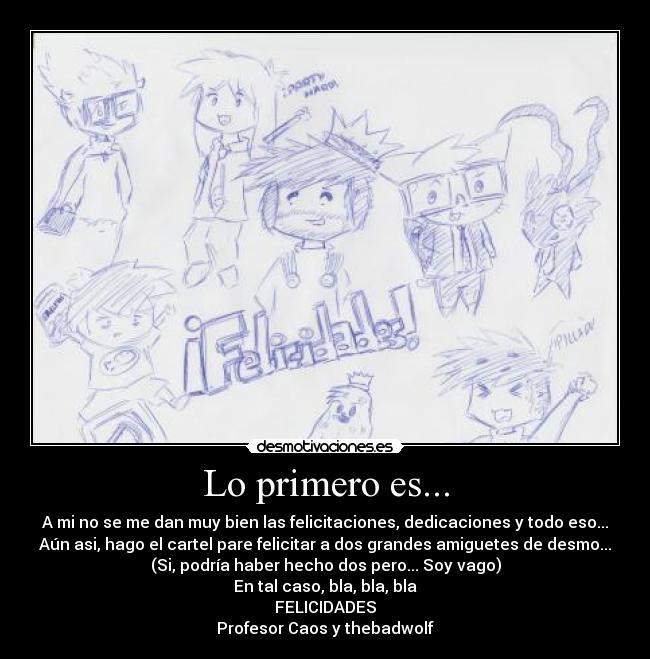 carteles profesorcaos thebadwolf felicidades desmotivaciones