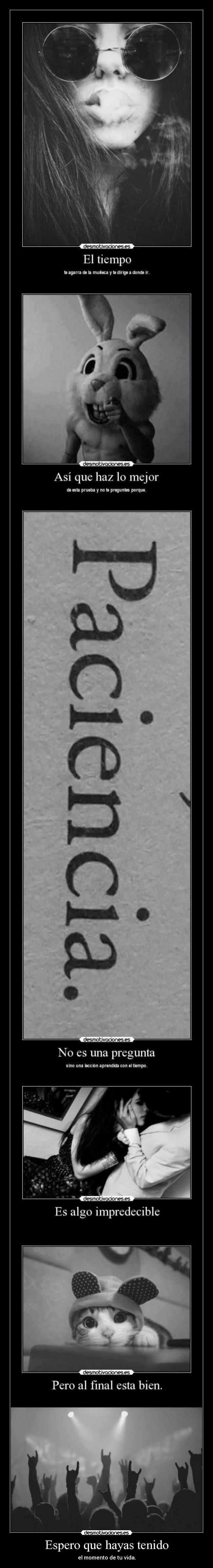 Espero que hayas tenido - el momento de tu vida.