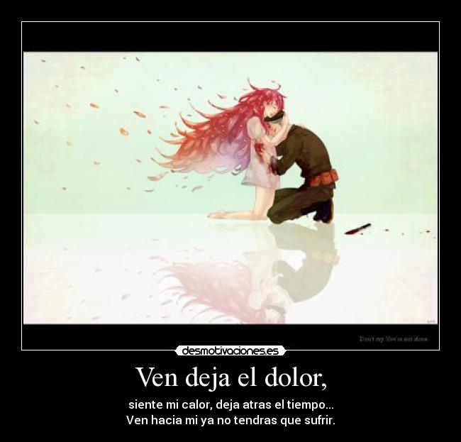 carteles dolor anime desmotivaciones