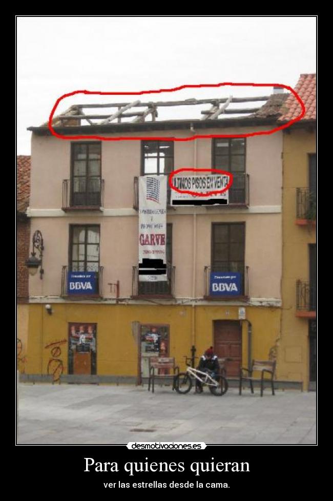 Para quienes quieran - ver las estrellas desde la cama.