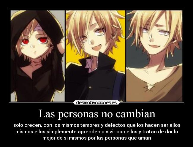 Las personas no cambian -