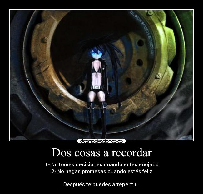 Dos cosas a recordar -