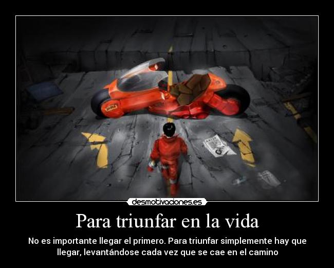 carteles vida anime triunfo vida importante llegar primero simple levantarse caer camino desmotivaciones