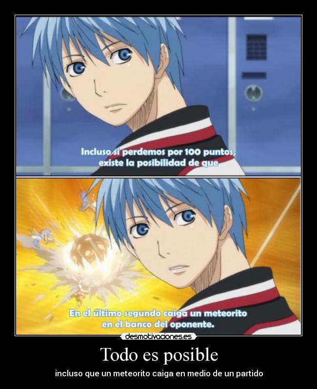 Todo es posible - incluso que un meteorito caiga en medio de un partido