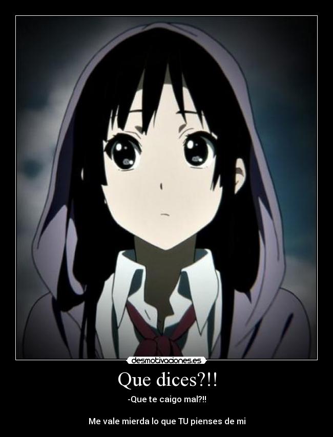 carteles anime mio akiyama pensar desmotivaciones