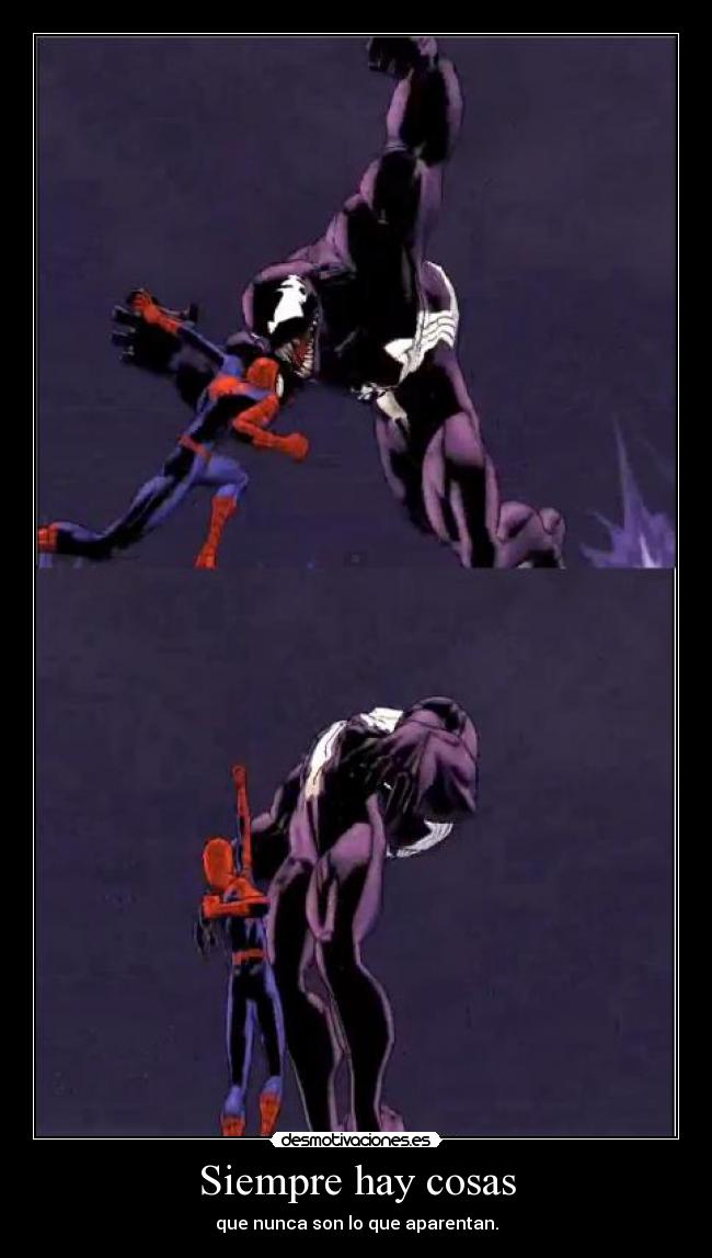 carteles clanderaulfc spiderman veneno desmotivaciones