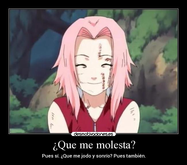 ¿Que me molesta? - Pues sí. ¿Que me jodo y sonrío? Pues también.