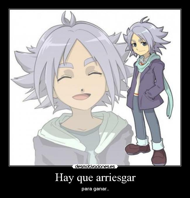 carteles anime shawn inazuma ganar perder arriesgar aac desmotivaciones