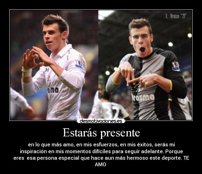 Estarás presente - en lo que más amo, en mis esfuerzos, en mis éxitos, serás mi
inspiración en mis momentos difíciles para seguir adelante. Porque
eres esa persona especial que hace aun más hermoso este deporte. TE
AMO ♥