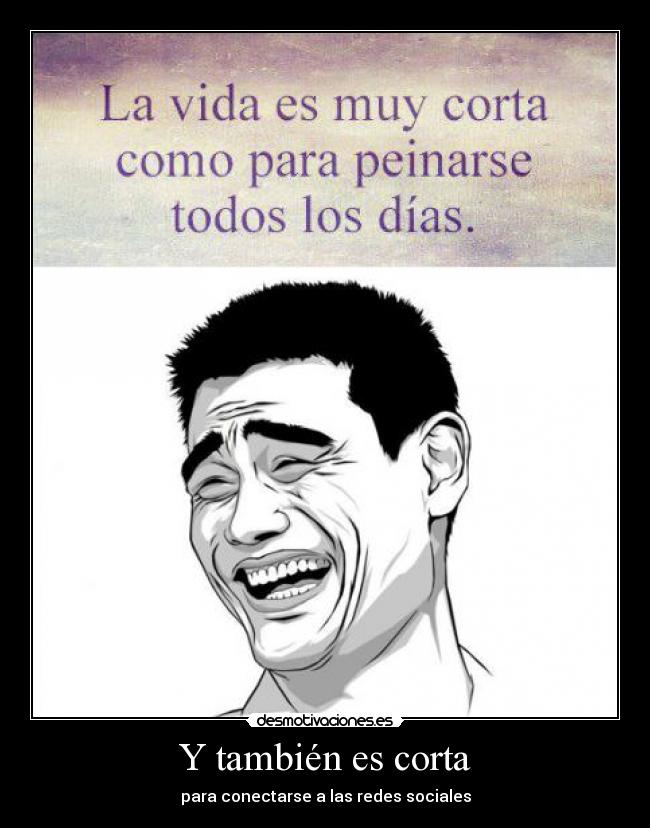 Y también es corta - para conectarse a las redes sociales