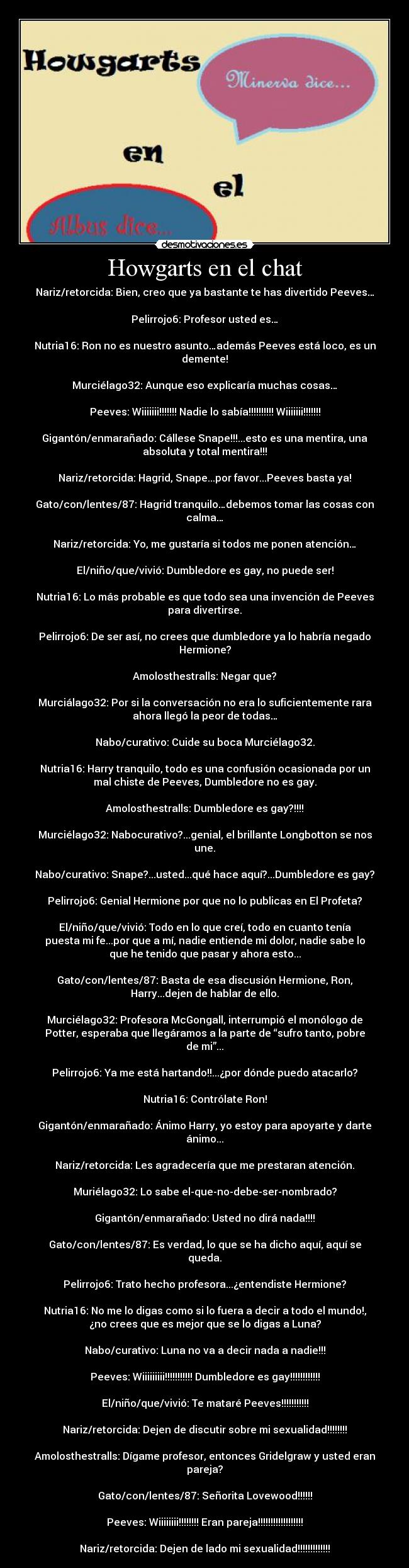 carteles howgartsenelchat desmotivaciones