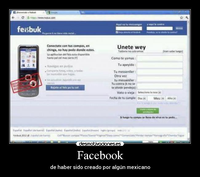 Facebook - de haber sido creado por algún mexicano