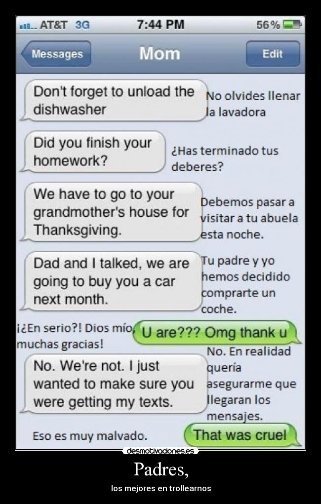 Padres, - los mejores en trollearnos