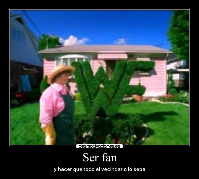 Ser fan - y hacer que todo el vecindario lo sepa