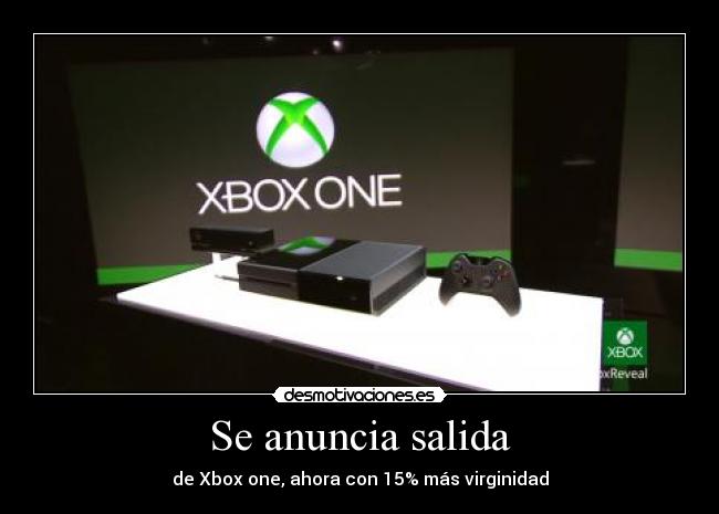 Se anuncia salida - de Xbox one, ahora con 15% más virginidad