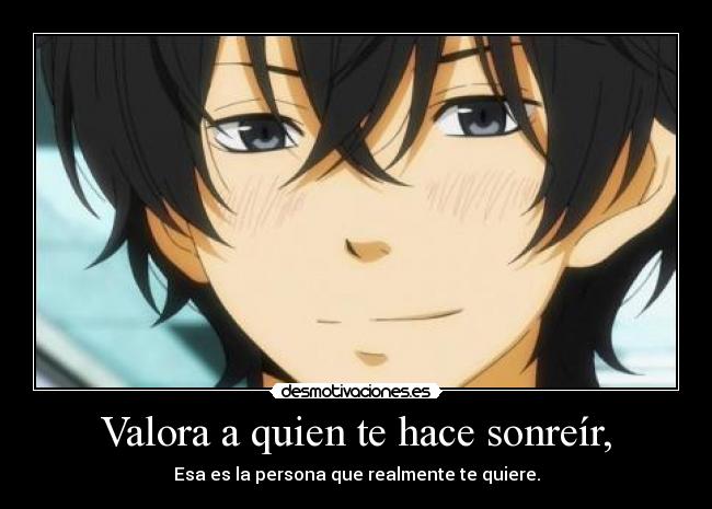 carteles anime sonrisa valora desmotivaciones