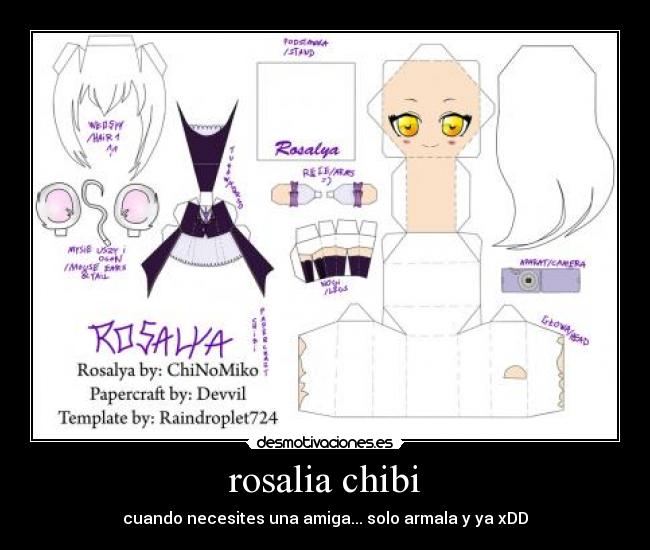 rosalia chibi - cuando necesites una amiga... solo armala y ya xDD
