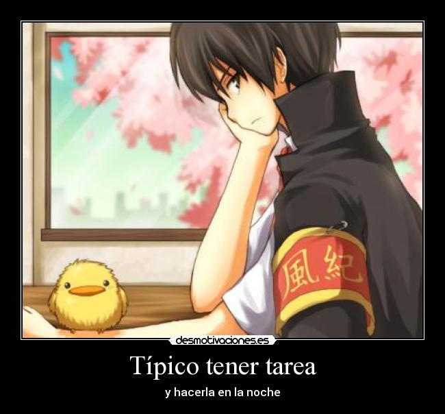 Típico tener tarea -