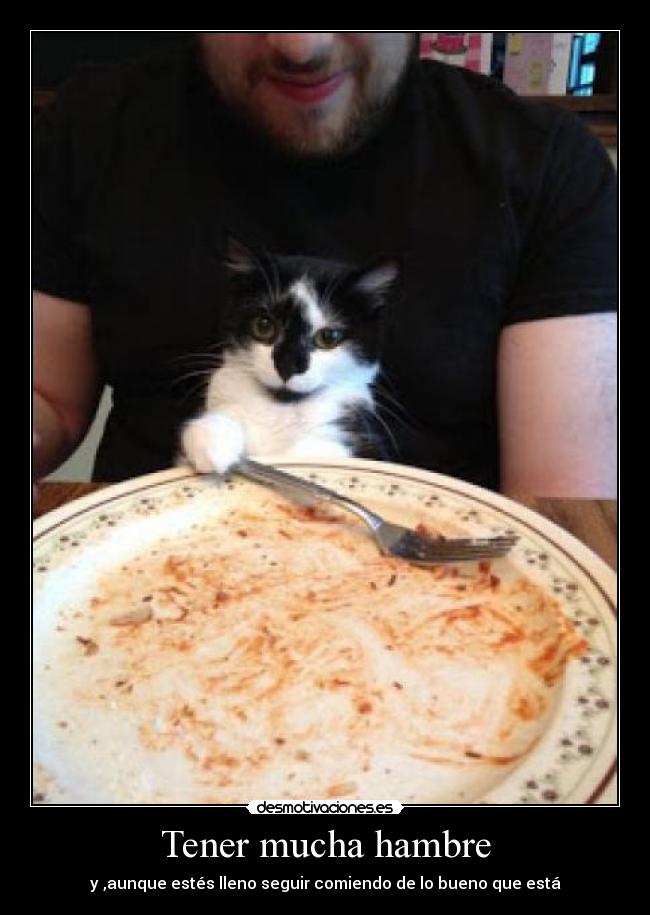 Tener mucha hambre -