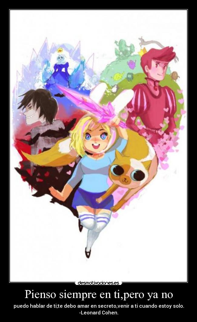carteles adventure time with fionna and cake desmotivaciones