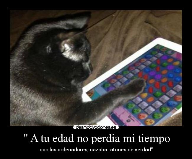 A tu edad no perdia mi tiempo - con los ordenadores, cazaba ratones de verdad