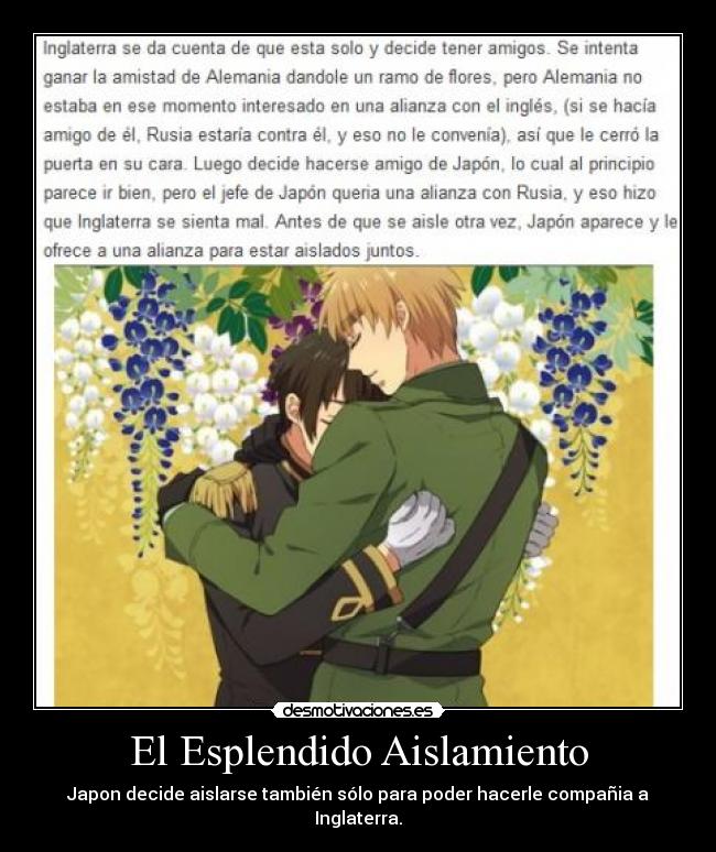 El Esplendido Aislamiento - Japon decide aislarse también sólo para poder hacerle compañia a Inglaterra.