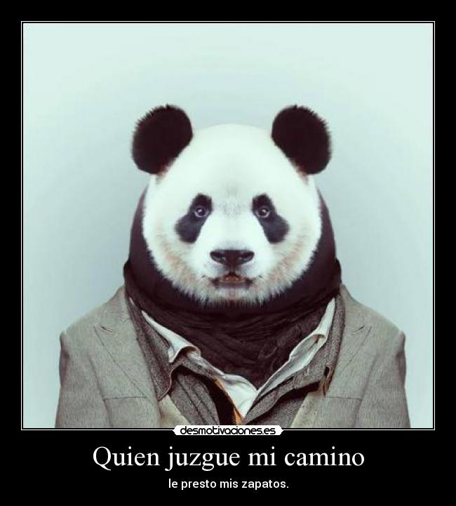 Quien juzgue mi camino - le presto mis zapatos.