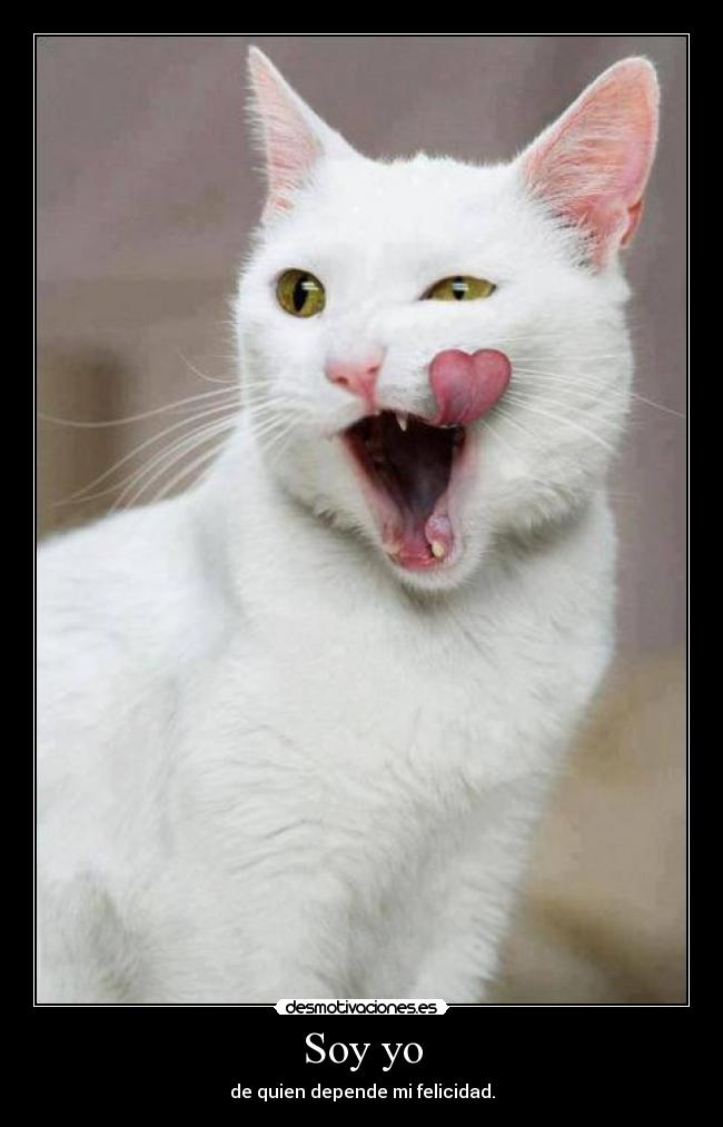 Soy yo - de quien depende mi felicidad.