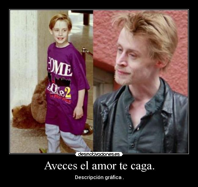 Aveces el amor te caga. - Descripción gráfica .