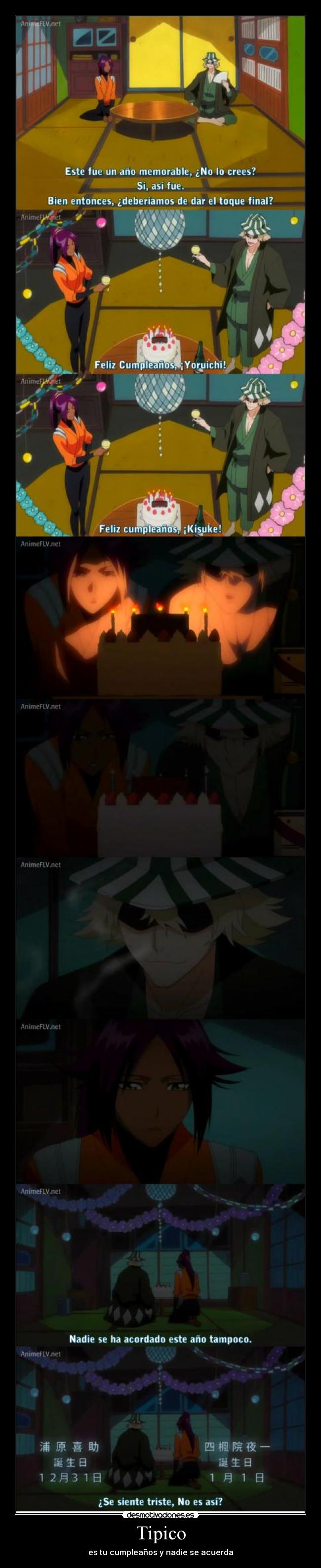 Tipico - es tu cumpleaños y nadie se acuerda