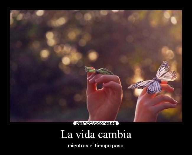 La vida cambia - mientras el tiempo pasa.