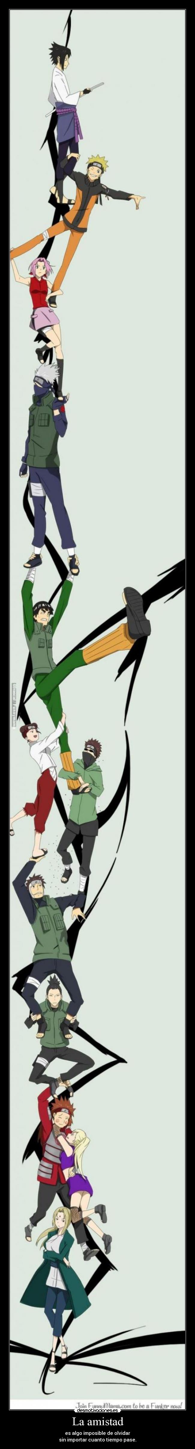 carteles amistad naruto amistad desmotivaciones