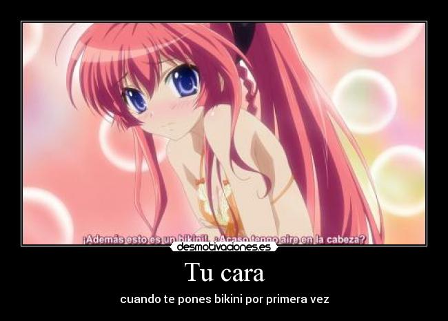 Tu cara - cuando te pones bikini por primera vez