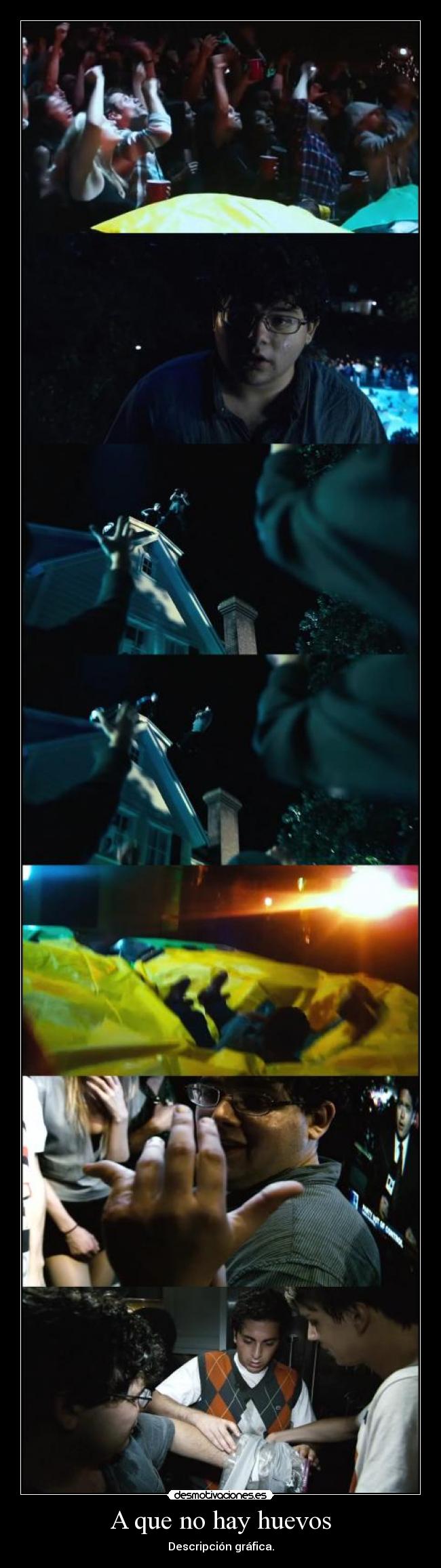 A que no hay huevos - Descripción gráfica.
