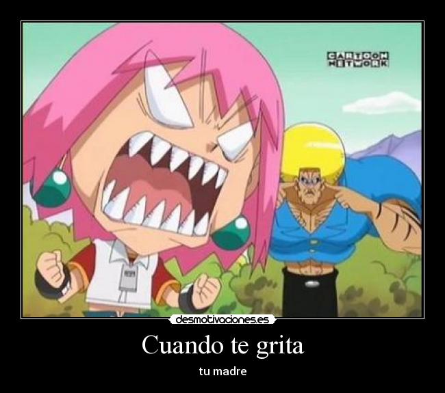 carteles bobobo anime otaku cuando grita mama desmotivaciones