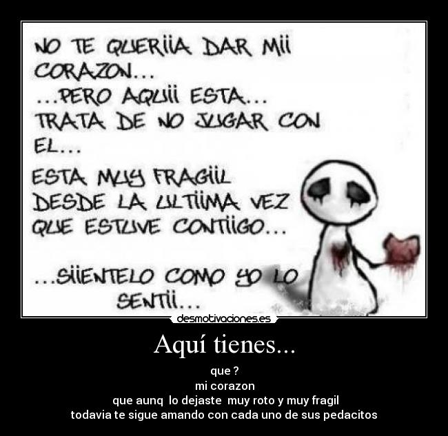 carteles rompiste icorazon desmotivaciones