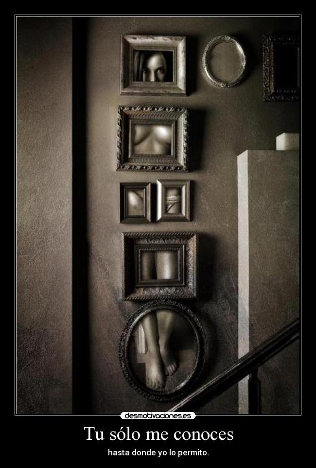 Tu sólo me conoces - hasta donde yo lo permito.