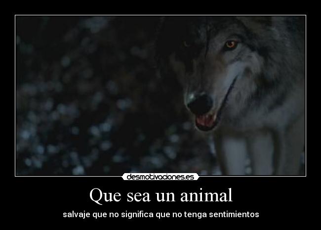 Que sea un animal -