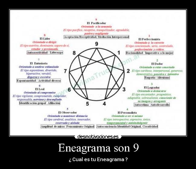Eneagrama son 9 -
