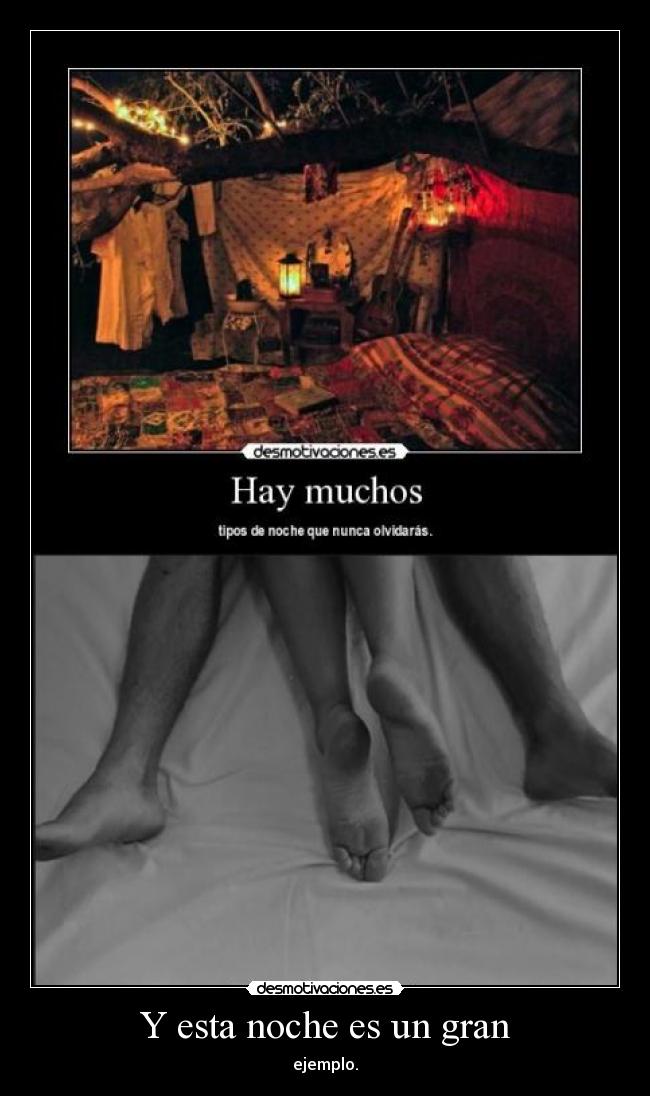 Y esta noche es un gran - ejemplo.