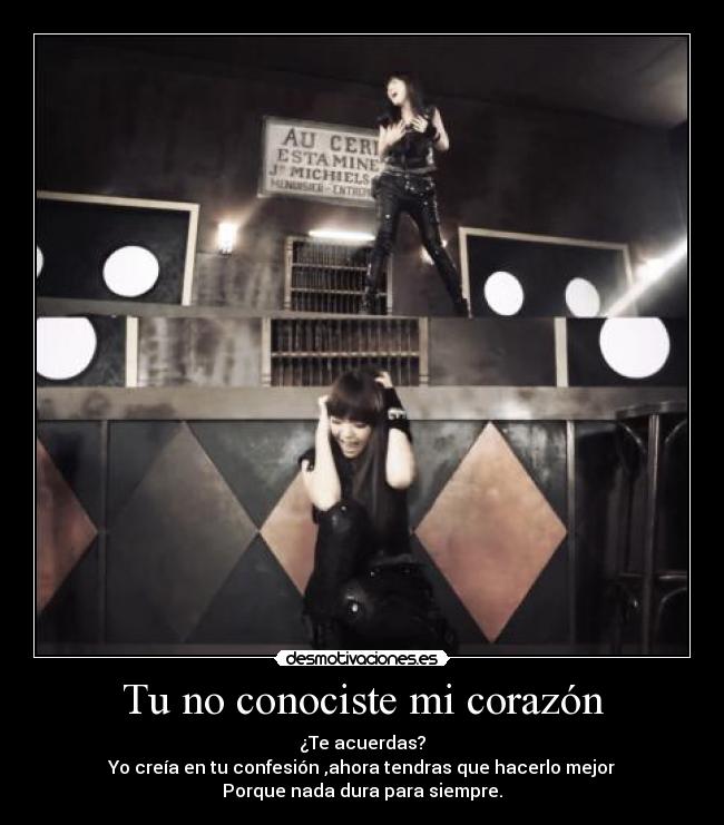 Tu no conociste mi corazón -